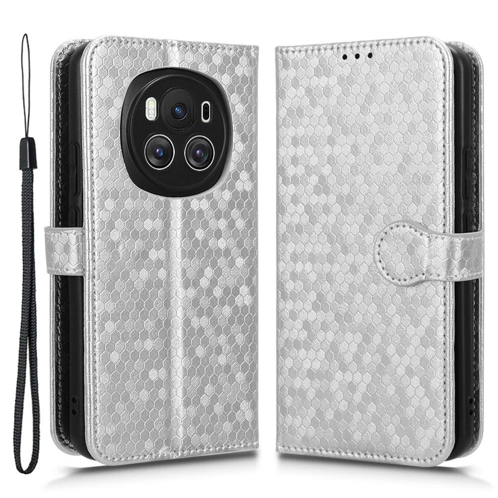 For Honor Magic6 5G Leather Case Dot Imprinted Phone Cover Wallet E