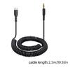 Spirals Headphone Cord Type C to 3.5mm Flexible PVC Audios Cable for Monitor Major Headsets Studio Grade Sound Output