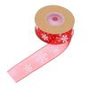 Snowflake Printed Organza  Tape Red Satin Ribbon Christmas Snowflake Organza Ribbon  Gift Wrapping