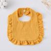 Ruffle Baby Drool Bibs: Pure Cotton Printed Lace Bibs
