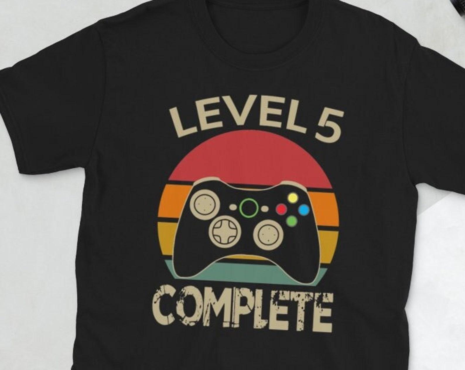 5 Year Anniversary Gifts for Him, Level 5 Complete Shirt, 5th Anniversary T Shirt, 5 Year Anniversary Shirt, Level 5 Complete Gaming T Shirt 2XL