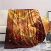 Goldenes Licht Kleintier-Print Flanelldecke, Hohe Qualität, Bequem für alle Jahreszeiten, Heimdekoration, Wärme und Komfort, Perfekt für Weihnachtsgeschenke