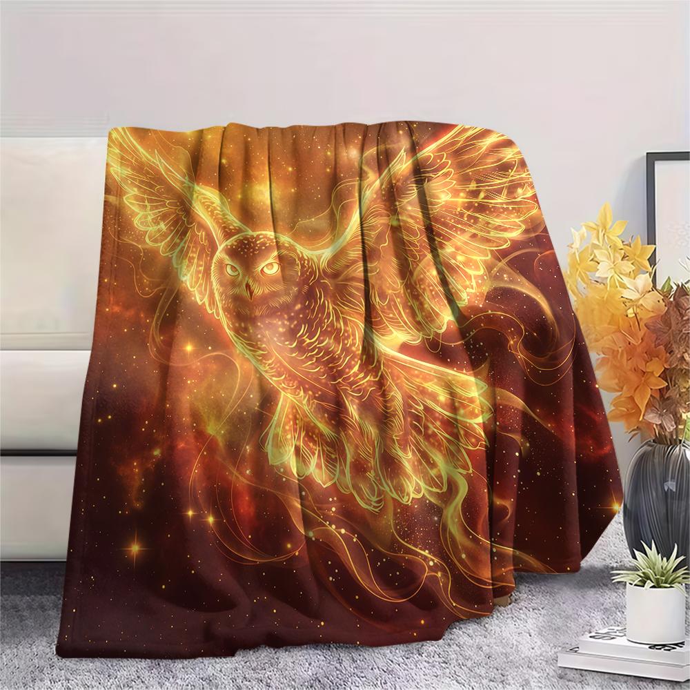 Goldenes Licht Kleintier-Print Flanelldecke, Hohe Qualität, Bequem für alle Jahreszeiten, Heimdekoration, Wärme und Komfort, Perfekt für Weihnachtsgeschenke