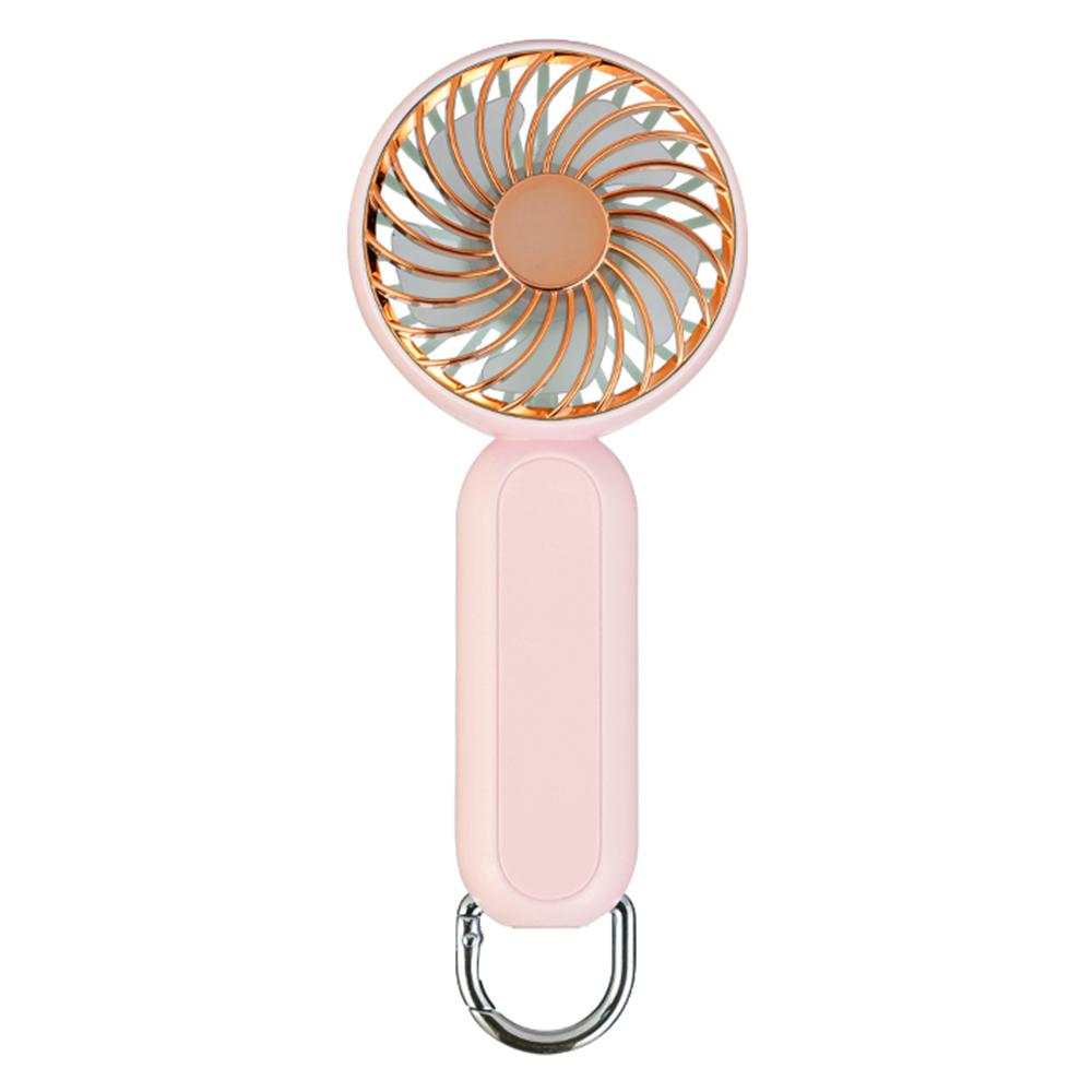 

Electroplated Handheld Fan Mini Summer Cooler Hanging Cooling Fan with Carabiner Pink
