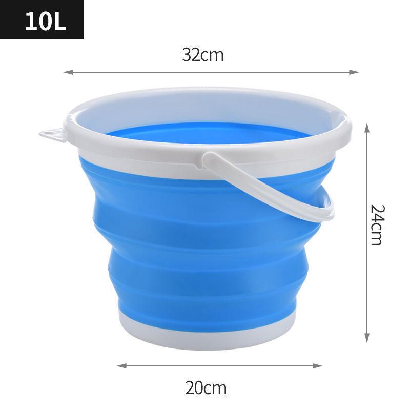 Seau d'eau pliable en silicone portable: Épaissi, Petit, pour la Pêche, la Collecte sur la Plage, le Lavage des Mains et la Collecte d'Eau