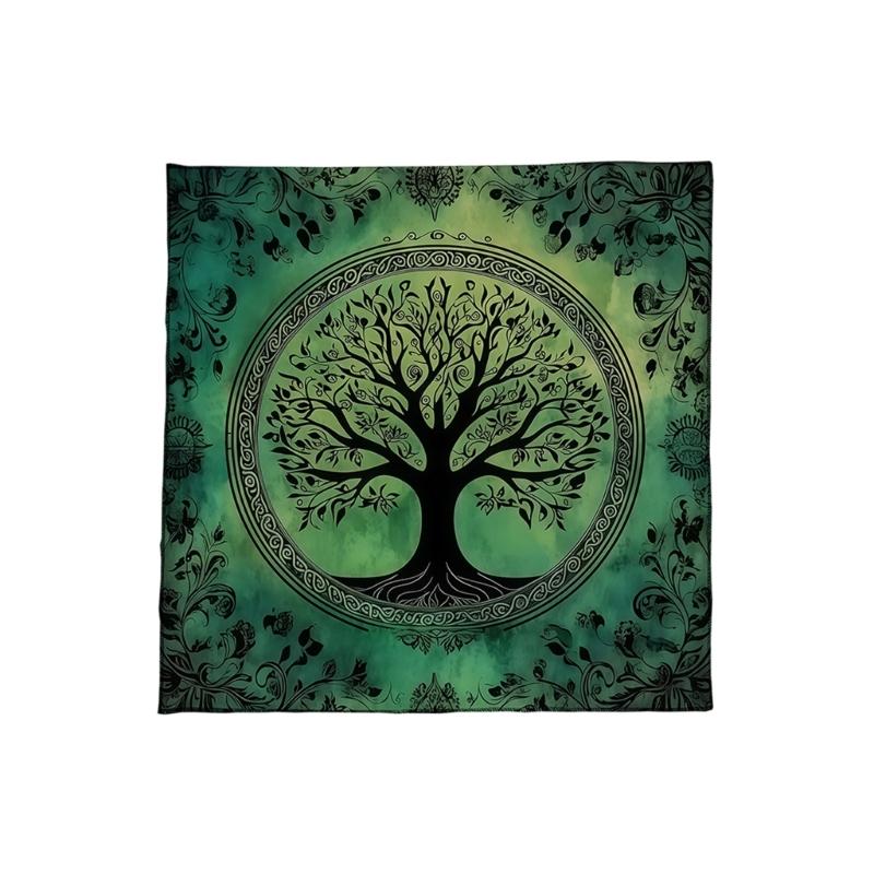 Tarots Tablecloth Big Tree Pattern Astrology Altars Cloth Divinations Card Table Cloth Tapestry Witchcrafts Supply