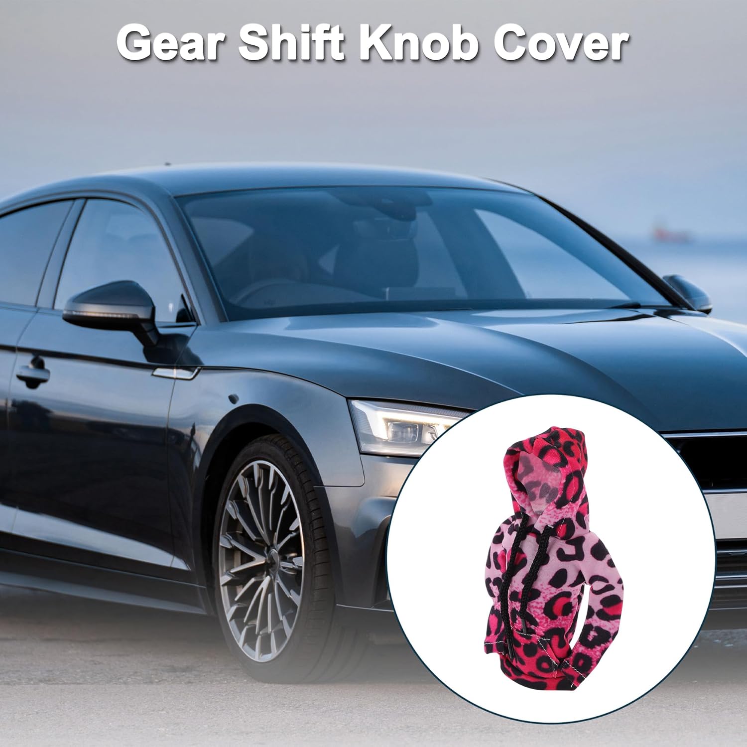 

Car Truck Gear Shift Knob Cover Stick Shifting Handle Protector Leopard Print Gradient Pink,Rose Red,Black 1 Pc 6.69 x4.53 Polyester