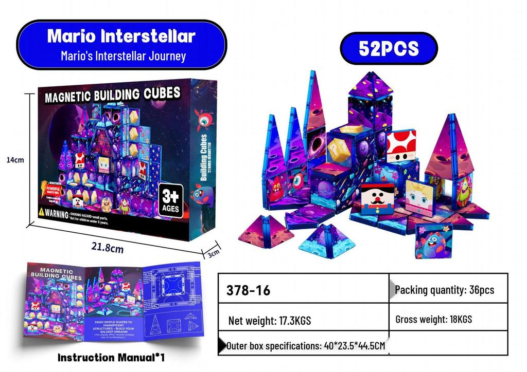 Magic Castle Magnetic Tiles: DIY Educational Building Blocks 