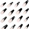 Black Pearl Long Ballet French Wear Nail Art Nail Patch False Nail Nail Patch Removable Nail Patch