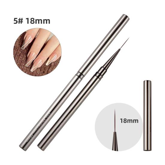 Nail Art Pen 6/9/12/15/18MM Non-slip Liner Brush Gel Nail Painting Art Design Pen Long Lines Thin Details Fine Drawing Nail Dotting Painting Tool