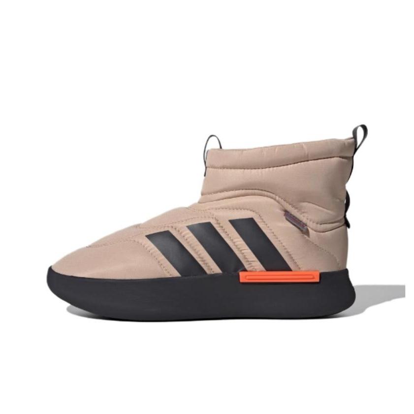 Adidas Adipuff Trendige Mode Rutschfest Abriebfest High-Top Freizeitschuhe Unisex Freizeitschuhe Braun JR0070