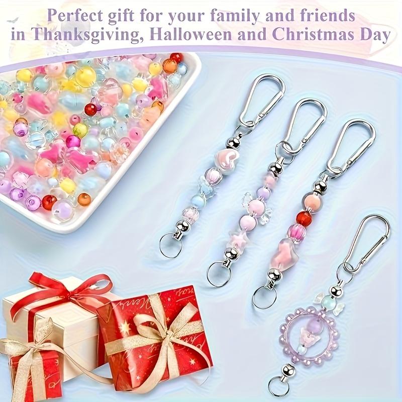10PCS DIY Metal Bead Keychain Jewelry Pendant Classic Fashion Mobile Phone Chain Bag Hanging Decoration Creative Craft Essential