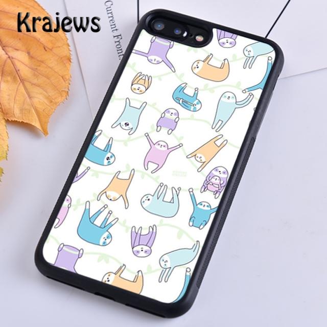 

Krajews Kawaii Cute Sloth Soft Phone Case Cover For iPhone 17 Air 16 15 14 plus 11 12 13 pro max Plus coque Fundas iPhone 13