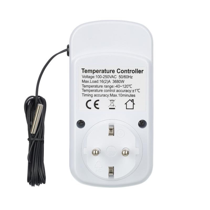 EU Outlet Plug Digital Thermostat Socket Temperature Controller Timer Switch Accuracy Cooling Heating Regulator Thermometer