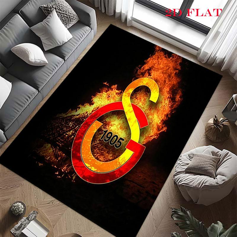 Galatasaray Crest Carpet Rug for Living Room Bedroom Home Sofa Decoration,Kids play Nonslip Floor Mat