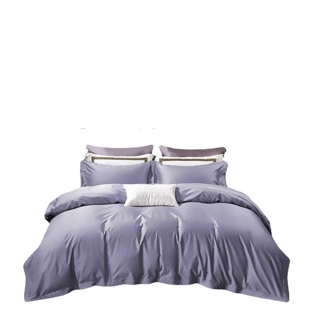 50S Pure Cotton Sateen Solid Color Brocade Fabric Duvet Cover & Bed Sheet Hotel Collection