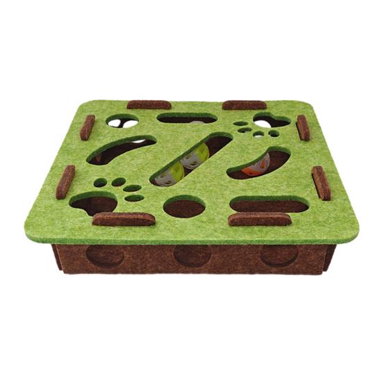 Cat Scratch Enrichment Box Interactive Felt Scratch Toy Fun Maze Box Cat Puzzle Toy