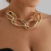 Fashion Gold Color Chunky Chain Statement Necklace for Women Vintage Thick Link Metal Collar Necklace Party Jewelry Accessories