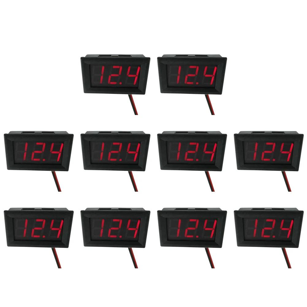 DC4.5V-30V Voltage Meter LED Display 0.56 Inch Mini Voltage Tester Voltage Panel Meter for 6V 12V Electromobile Motorcycle Car
