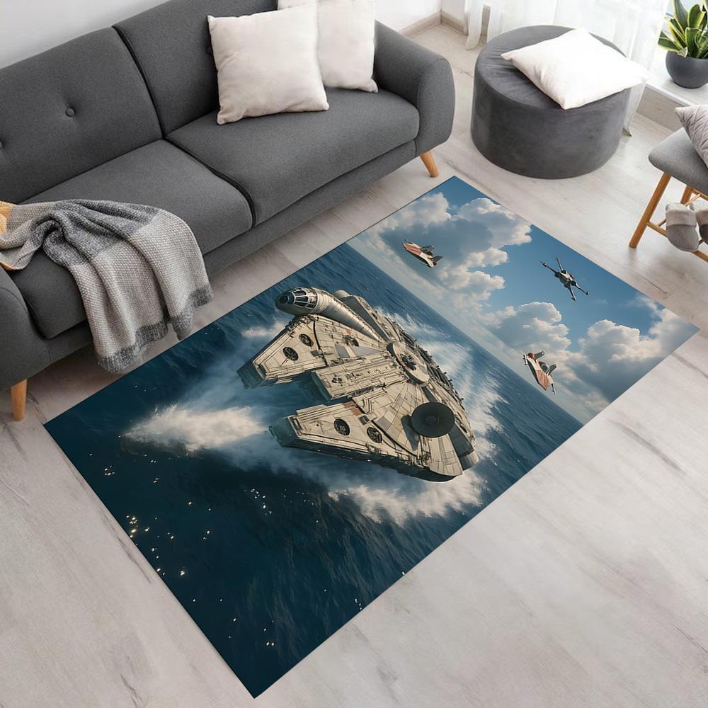 Star Wars Floor Rug Office Rug Perfect for Outdoor Bedrooms Foyer Dining Room Anti-slip Rug Decorate Offices Gift for Festivals