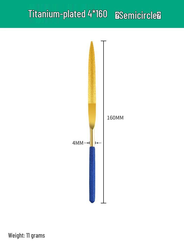 Diamantfeilen mit Titanbeschichtung, Legierungsraspel-Set für Metall- & Jadeschleifen