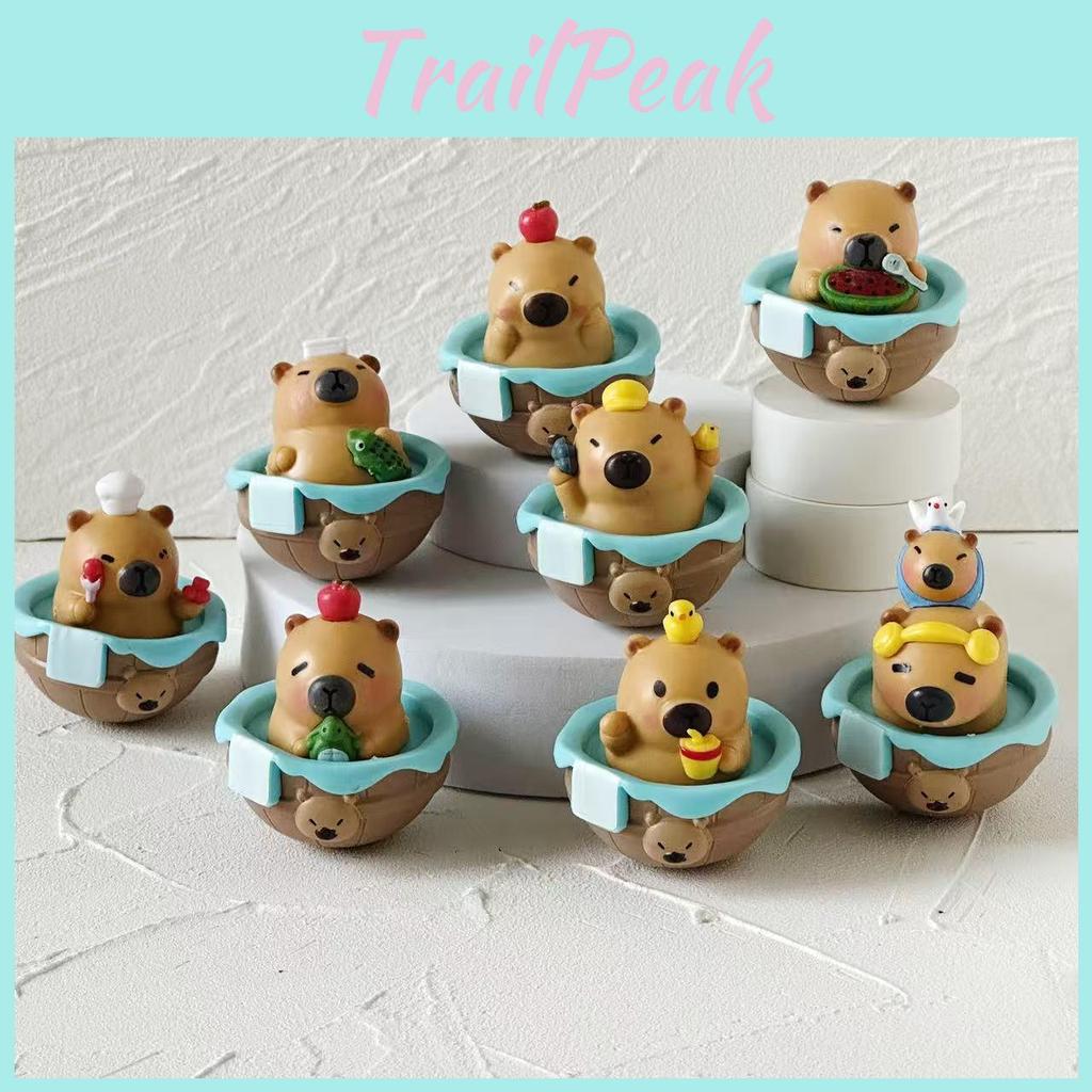 Bathing Tumbler Capybara Toy Pvc Action Figures Model Decoration Kids Gifts