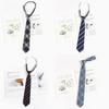 Kids Tie With Striped Badge Pattern For School Uniforms And Casual Wear