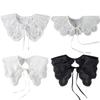 Lace Floral False Collar Black White Decoration Collar Fashion Fake Collar  For Women Girls