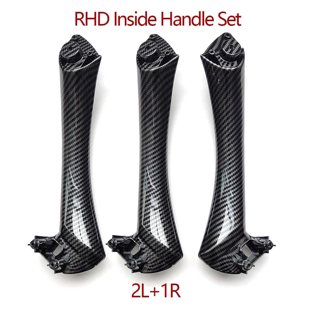 LHD RHD Carbon Fiber Interior Door Armrest Pull Handle For BMW 3 Series E90 E91 316 318 320 325 328i 2004-2012