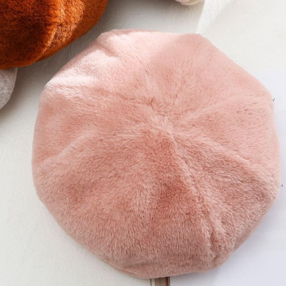 Keep Warm Women Berets Plush Octagonal Hat Elegant Painter Caps  Winter