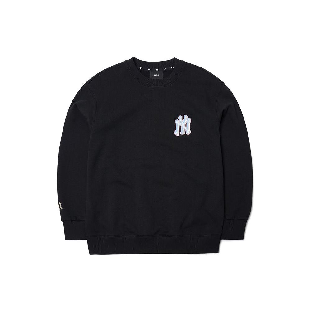 MLB Printed Crew Neck Long Sleeve Sweatshirt Men sweatshirt Black 3AMTX0114-50BKS