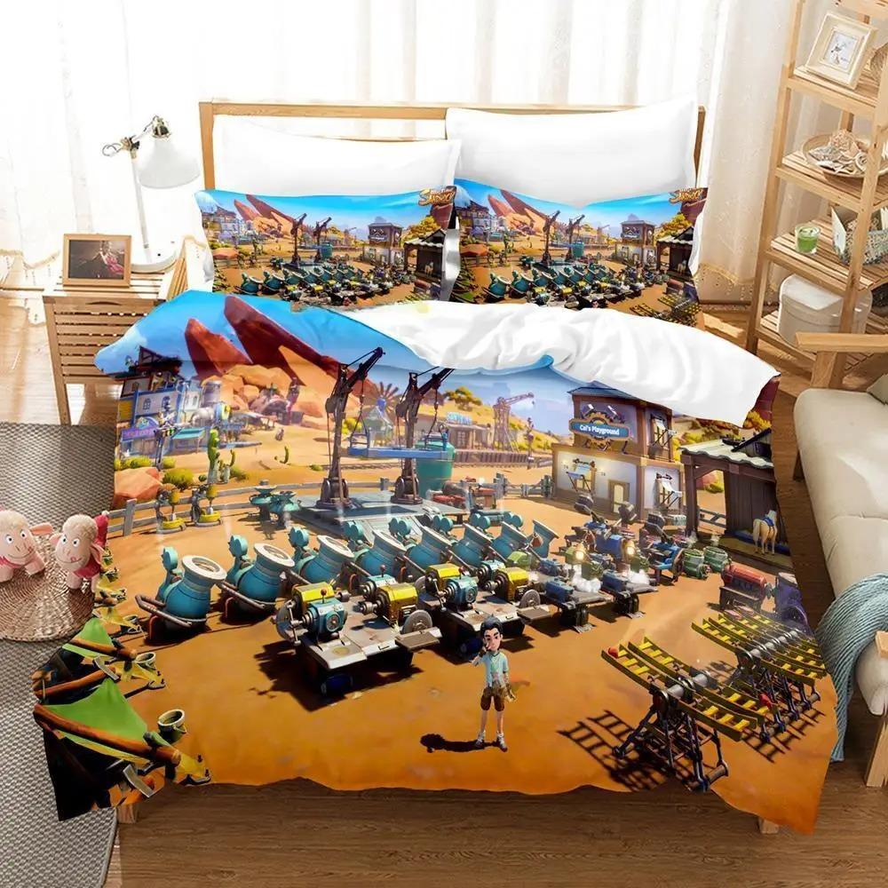 

3d Print Anime Game My Time At Sandrock Bedding Set Single Twin Full Queen King Size Bed Set Adult Kid Bedroom Duvet Cover Sets EU single(135x200cm)