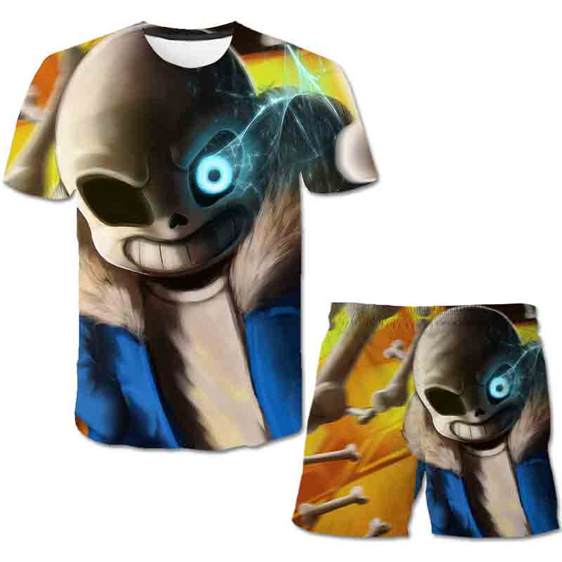 New Toddler Boys Undertale Game T Shirt Clothes Set Outfit Children Swearshirt Baby Girls T shirt+Pants Suit 2pcs Kids Clothing