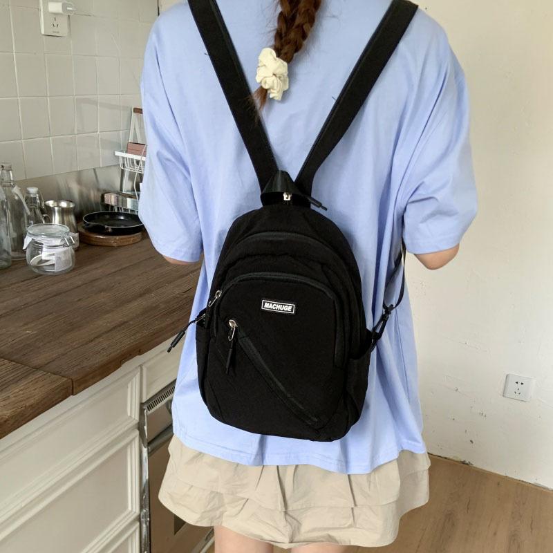 Simple casual double shoulder breast bag women's fashion sports single shoulder crossbody small backpack versatile large capacity men's bag