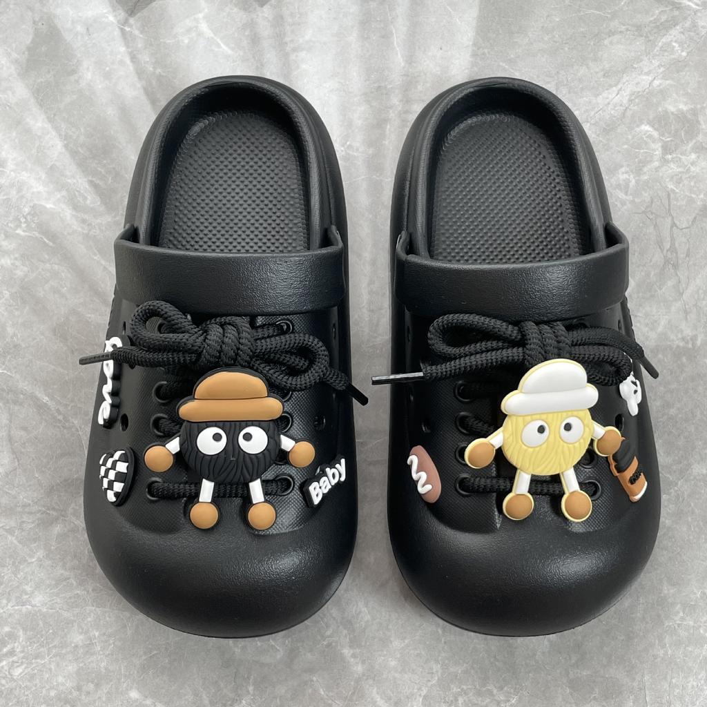 Hole shoes women's summer wear thick-soled non-slip cartoon coal balls beach bag head women's sandals hole shoes