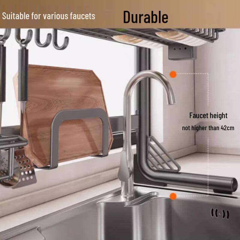 Beifu Ret retractable Stainless Steel Dish Drying Rack with Storage