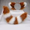 Cat Tail Plush Cat Tail and Ears Set Plush Halloween Animal Cosplay Props  Children