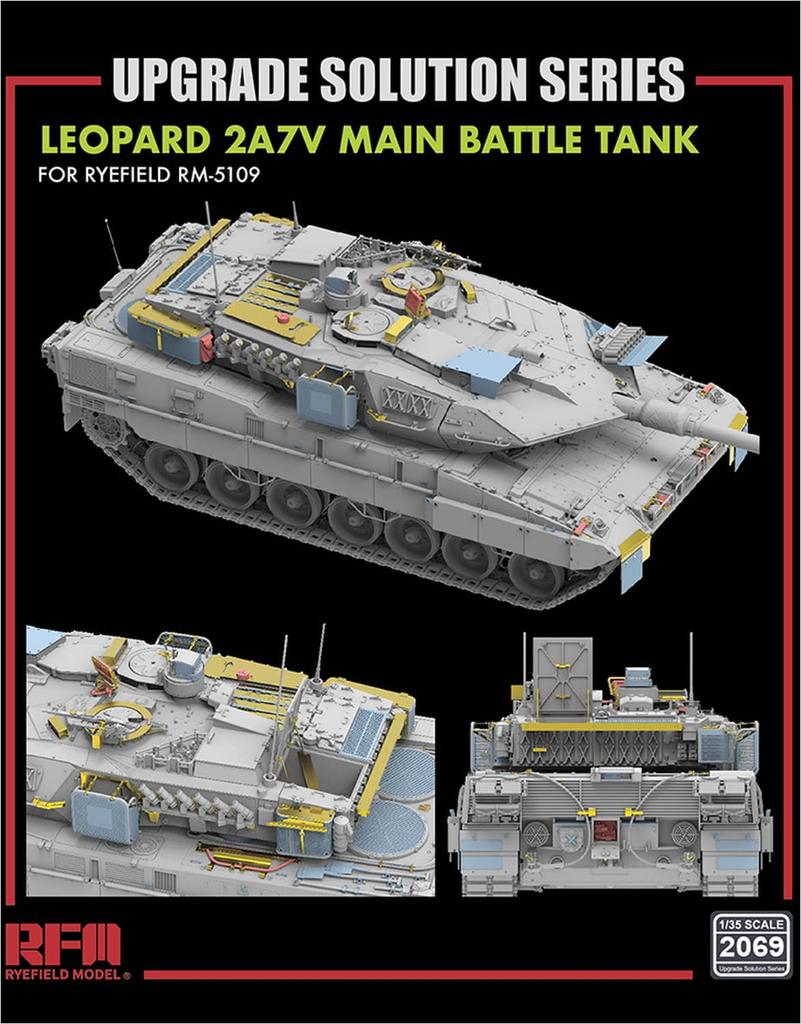 Ryfield Models 1/35 Leopard II A7V Upgrade Parts Set (for Ryfield Models RFM5109) Plastic Model Parts RFM2069