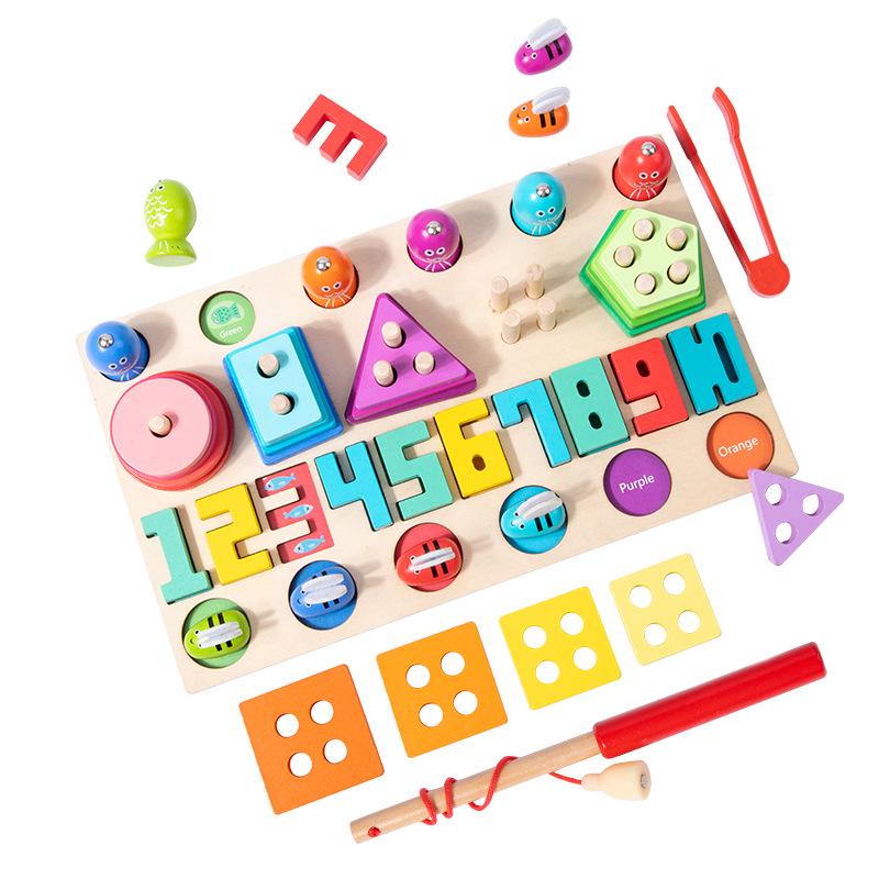 

Набор по геометрии Монтессори: Строительные блоки для раннего обучения распознаванию форм, цветов и чисел