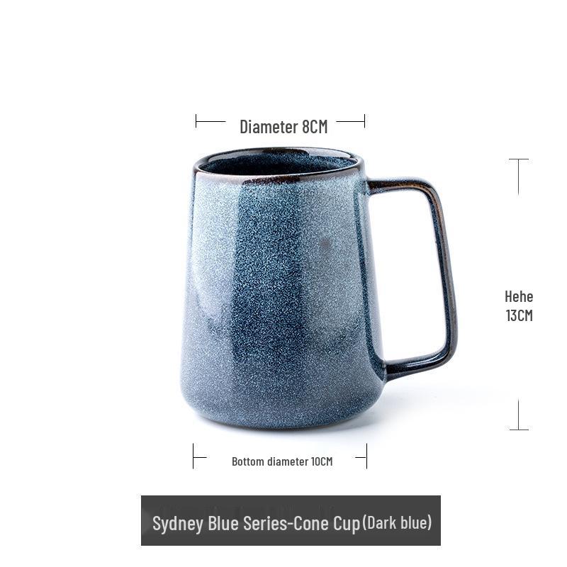 Nordic Retro Large Capacity Ceramic Mug – European Style Belly Cup for Couples