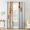 Fun Giraffe Animal White Blackout Curtains For Living Room Bedroom Window Treatment Blinds Drapes Kitchen Curtains