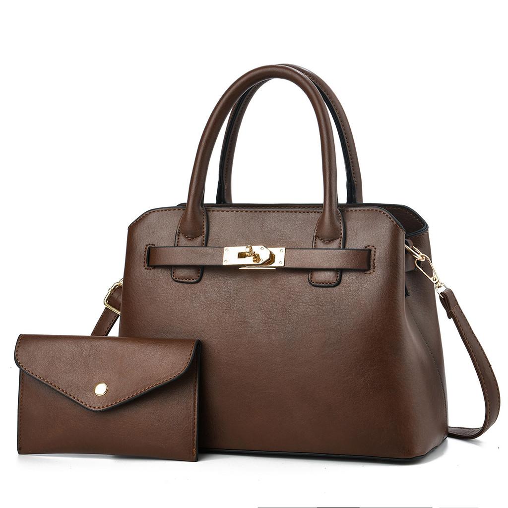 Pu Large Capacity Bucket Bag For Women With Lock Closure And Inner Pocket