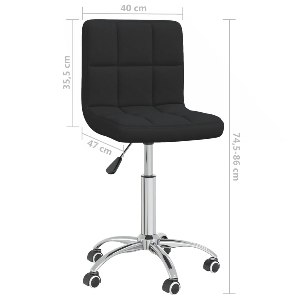 Dining Room Chair Swivel Black Fabric