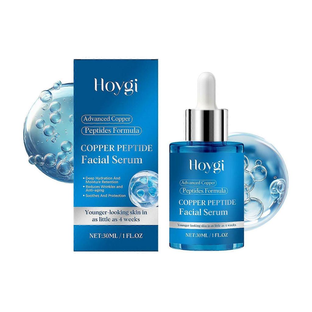 Copper Peptide Face Serum, Anti-Aging with Copper Tripeptide, Multi-Peptide Formula for Fine Lines, Firming, Skin Elasticity, Hydrating, 30ml