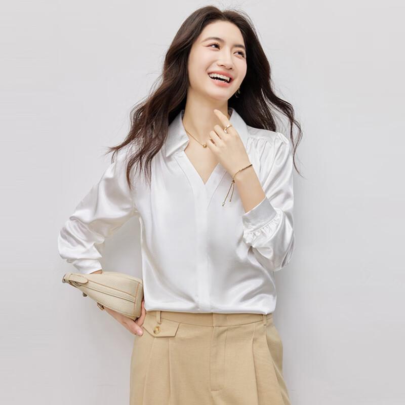 Women s V-Neck Long Sleeve Professional Blouse XL