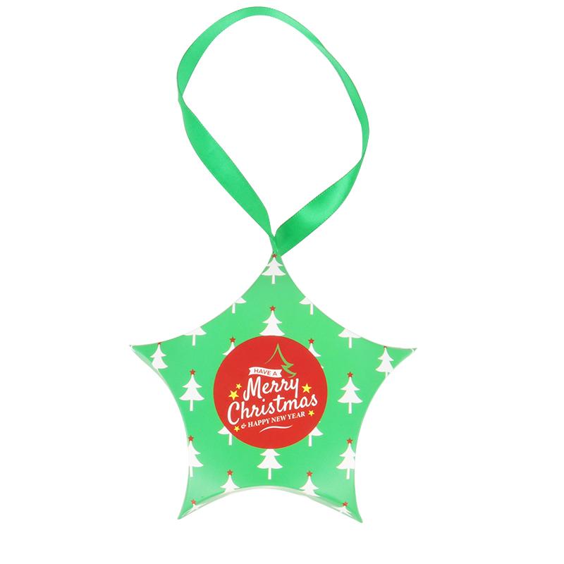 

8pcs Star Shape Christmas Candy Box DIY Paper Treat Gift Boxes with Ribbon Merry Christmas Boxes Bag for Home New Year Navidad 12X12X3cm