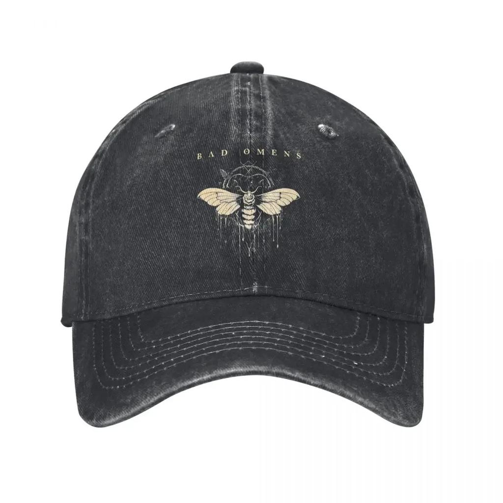 Bad Omens Moth Men Women Baseball Cap Metal Rock Distressed Denim Caps Hat Vintage Outdoor Gift Snapback Hat