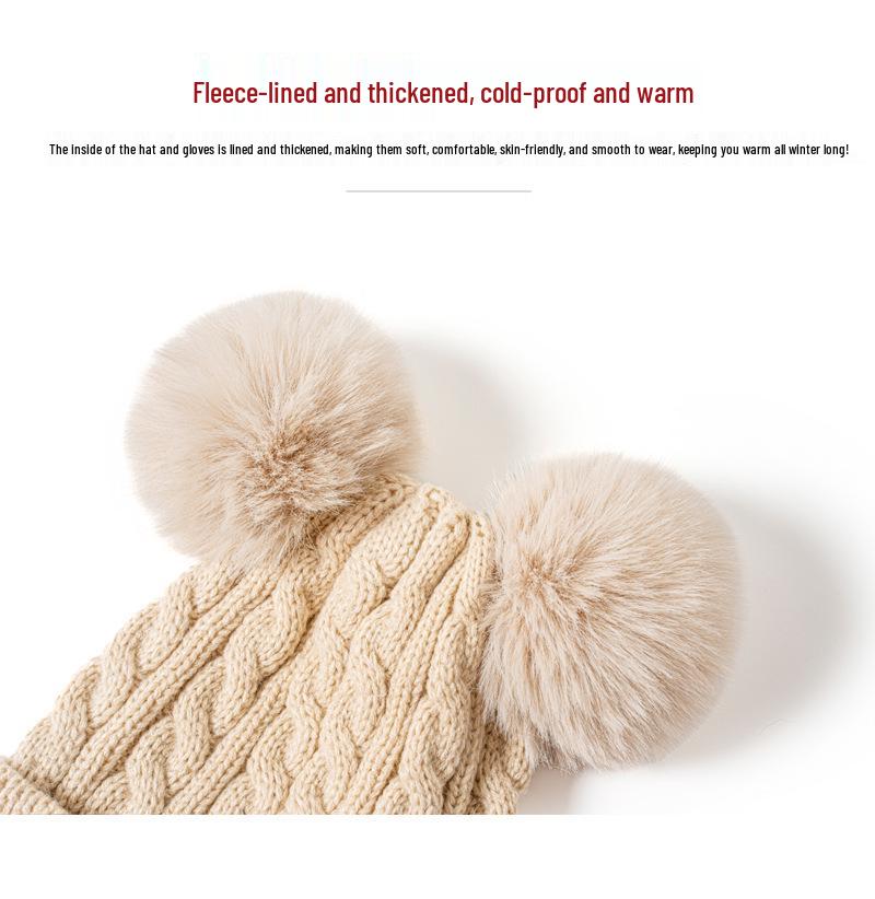2025 Autumn/Winter Children's Hat, Scarf, and Gloves Set - European and American Style