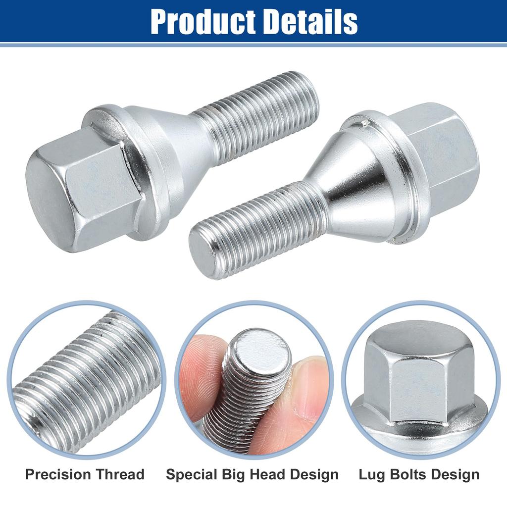 ACROPIX M12x1.25 Wheel Nut Hub Assembly Wheel Studs Fit Jeep Cherokee 2014-2022 No.6509933AA/53182366/6511051AA - 5 Pack