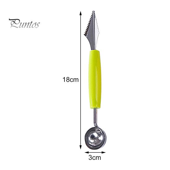 Double End Ball Scoop Labor Saving Anti Deformed Sawtooth Design Melon Ball Spoon Household Supplies